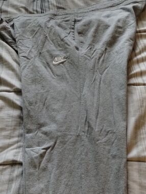 Nike Light Gray Sweatpants with White Swoosh